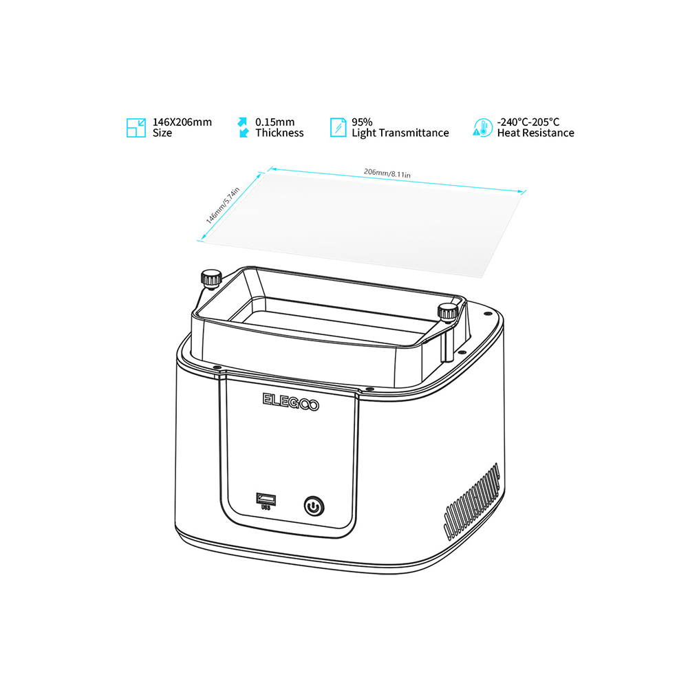 Elegoo Mars 4 Series Release Film | High-Performance PFA/FEP Replacement - Image 3