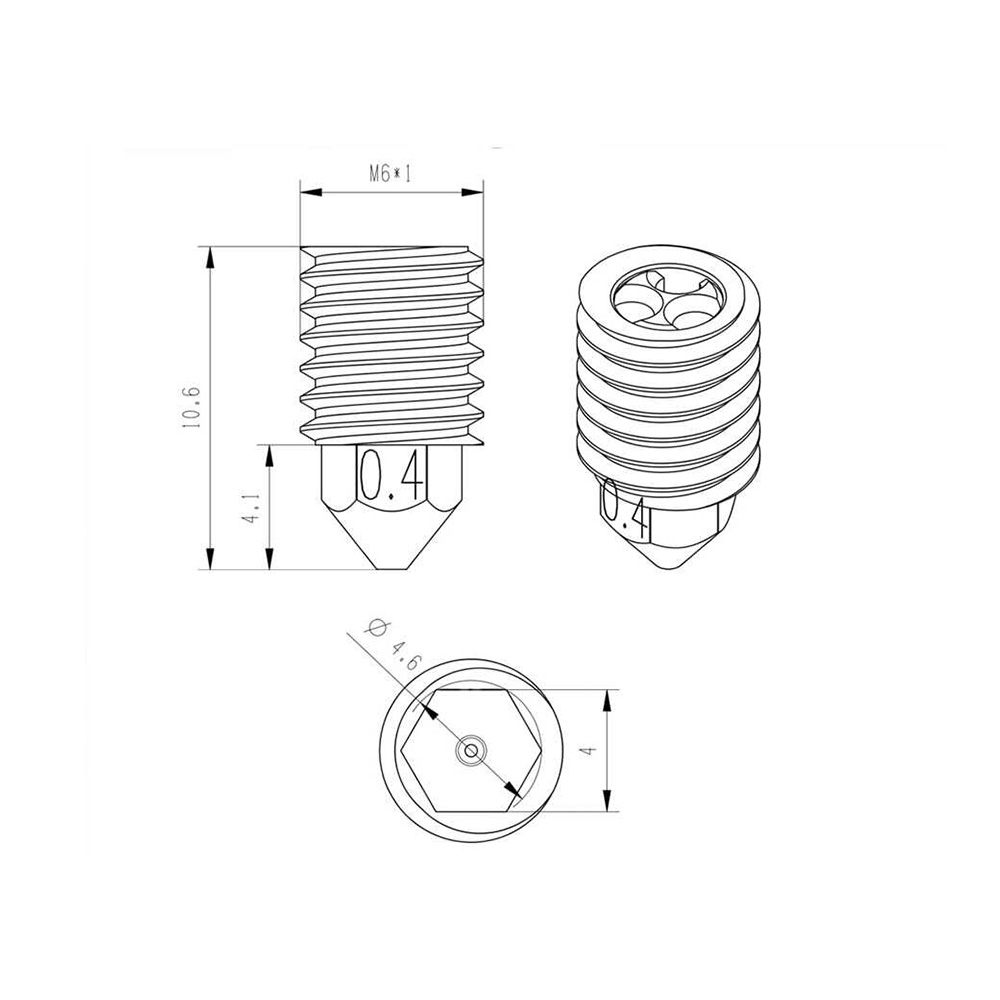 CHT® Hardened Steel High-Flow Nozzle for Bambu Lab | 0.4mm | Precision & Durability - Image 2