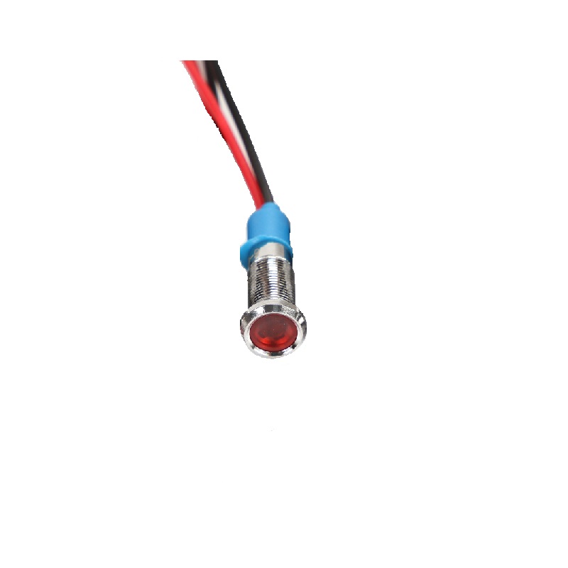 6MM Red LED Metal Signal Indicator | 3V-9V Stainless Steel Pilot Lamp (IP65)