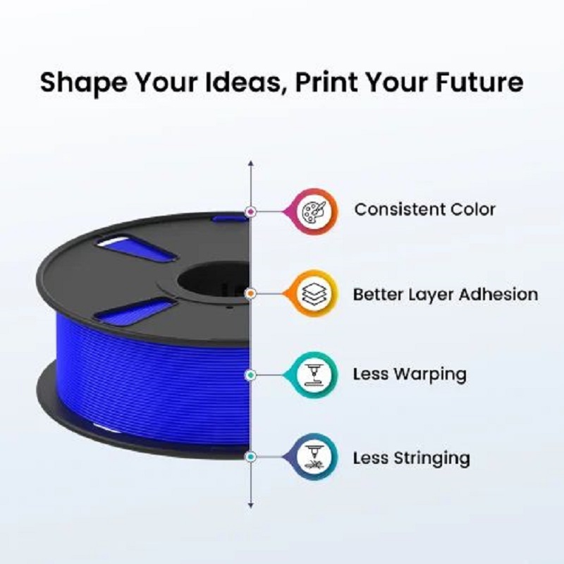 AlmightyFila 3D Printer Filaments PLA PRO GLOSSY ROYAL BLUE 1.75 MM / 1 KG - Image 3