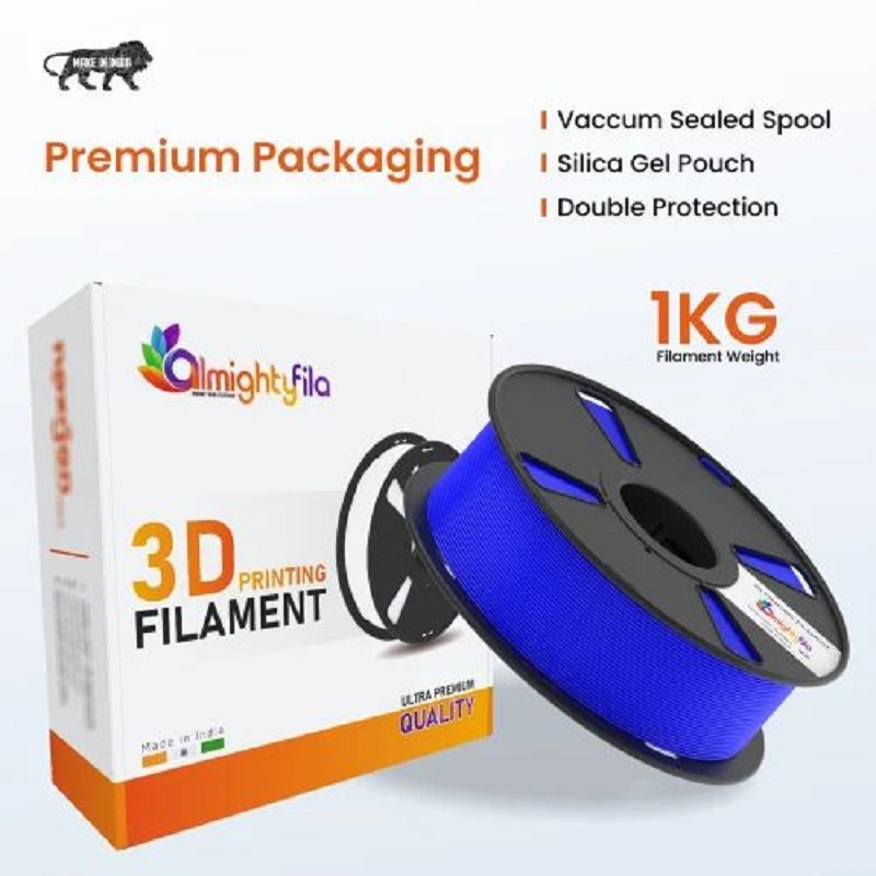 AlmightyFila 3D Printer Filaments PLA PRO GLOSSY ROYAL BLUE 1.75 MM / 1 KG - Image 5
