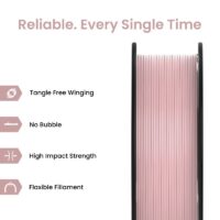 AlmightyFila 3D Printer Filaments PLA+ BABY PINK 1.75 MM / 1 KG