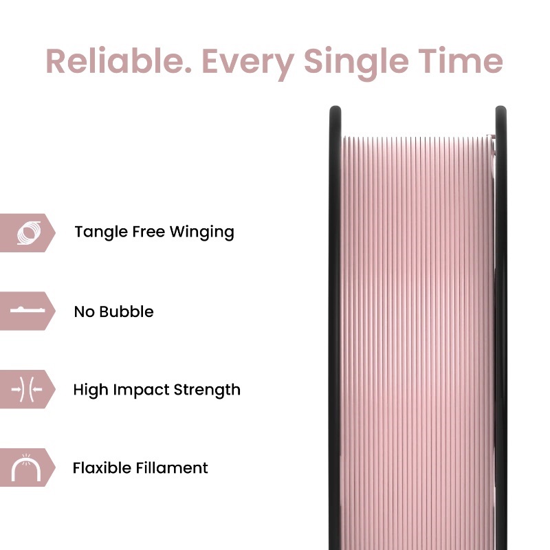 AlmightyFila 3D Printer Filaments PLA+ BABY PINK 1.75 MM / 1 KG - Image 2