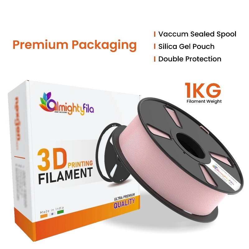 AlmightyFila 3D Printer Filaments PLA+ BABY PINK 1.75 MM / 1 KG - Image 4