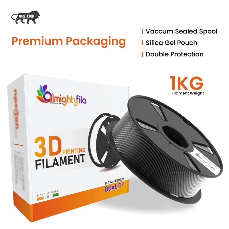 AlmightyFila 3D Printer Filaments PLA PRO GLOSSY BLACK 1.75 MM / 1 KG - Image 5