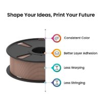 AlmightyFila 3D Printer Filaments PLA+ BROWN 1.75MM / 1 KG
