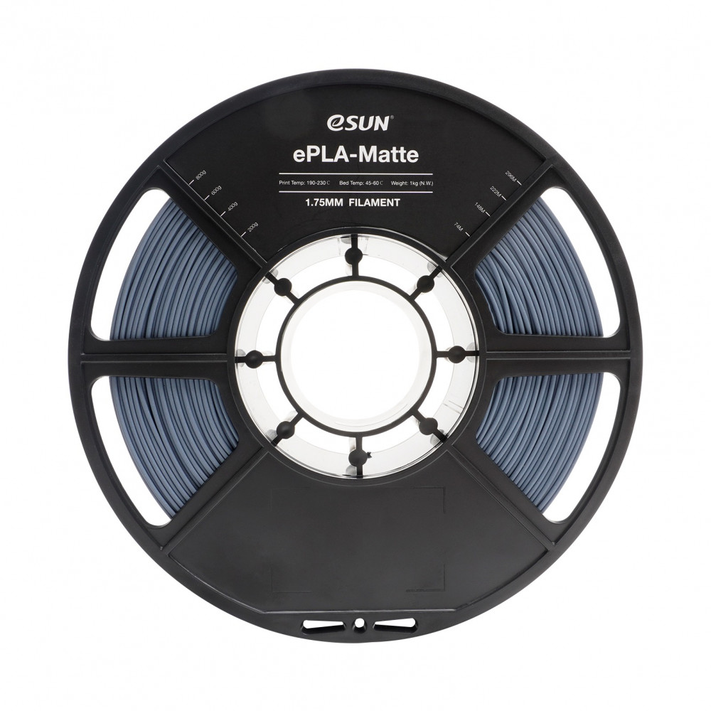 eSUN ePLA-Matte 1.75mm 3D Printer Filament - 1kg - Dark Grey | High-Rigidity Professional Matte Finish - Image 4