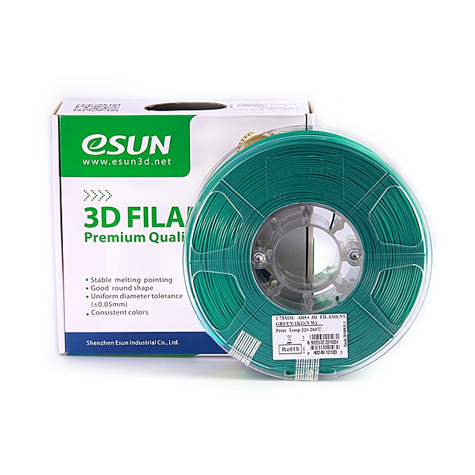 eSun ABS+ 1.75mm 3D Printing Filament - 1kg | Green High-Toughness Professional ABS - Image 3