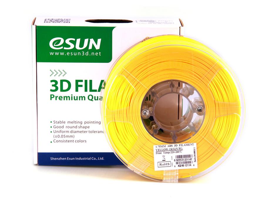 eSun ABS+ 1.75mm 3D Printing Filament - 1kg | Yellow High-Toughness Professional ABS - Image 4