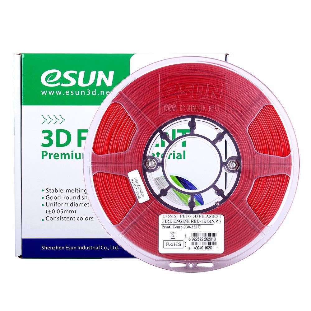 eSun PETG 3D Printing Filament | 1.75mm, 1kg (Solid Red) - Image 3