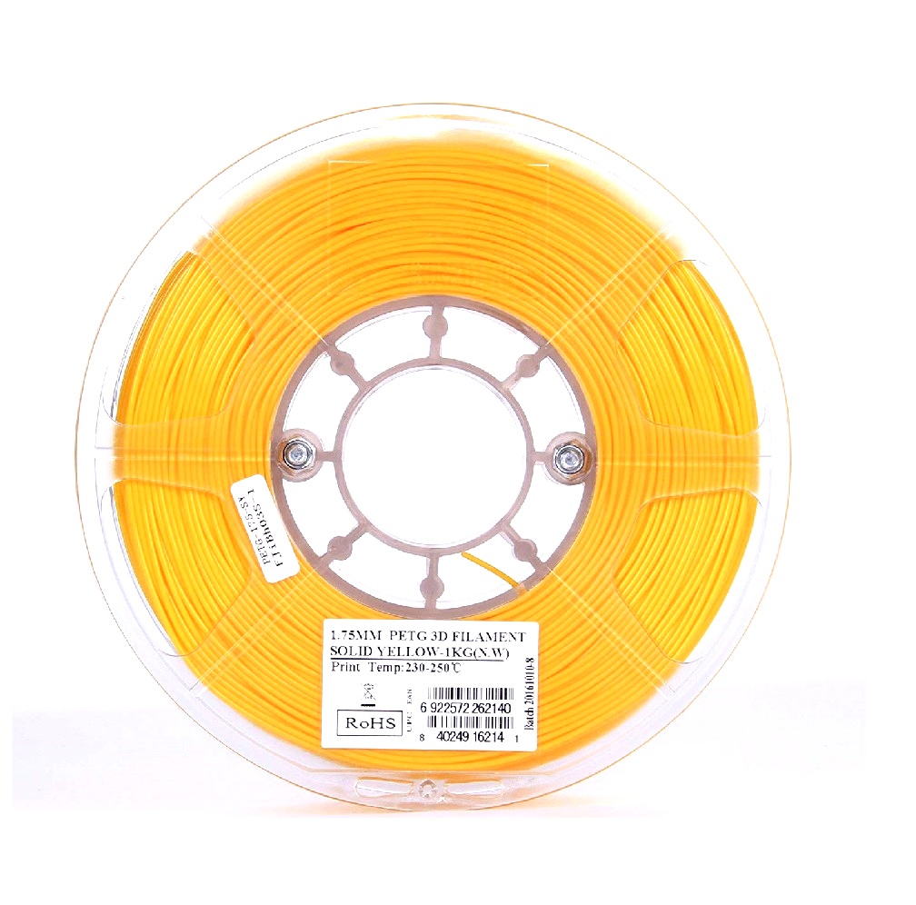 eSun PETG 3D Printing Filament | 1.75mm, 1kg (Solid Yellow) - Image 2