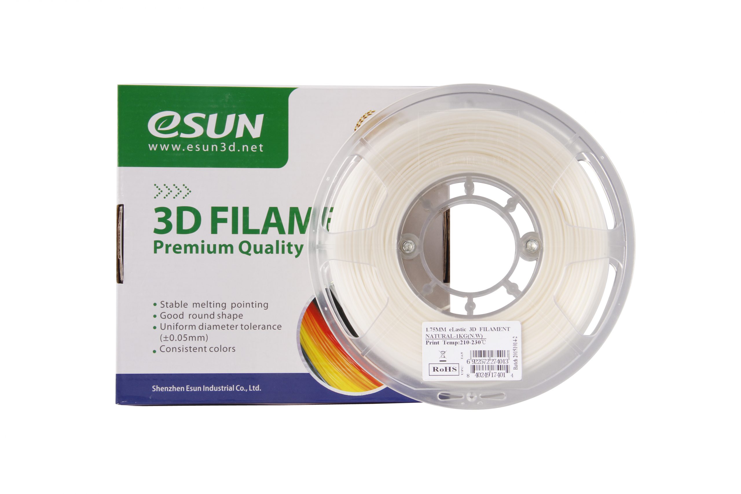 eSUN eLastic TPE Flexible Filament | 1.75mm, 1kg (Natural) - Image 5