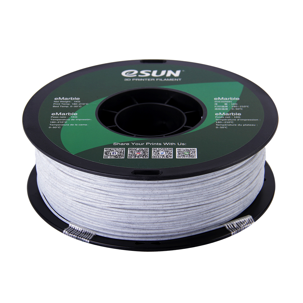 eSUN eMarble PLA 1.75mm 3D Printer Filament - 1kg - Natural | Authentic Marble Texture Effect - Image 7