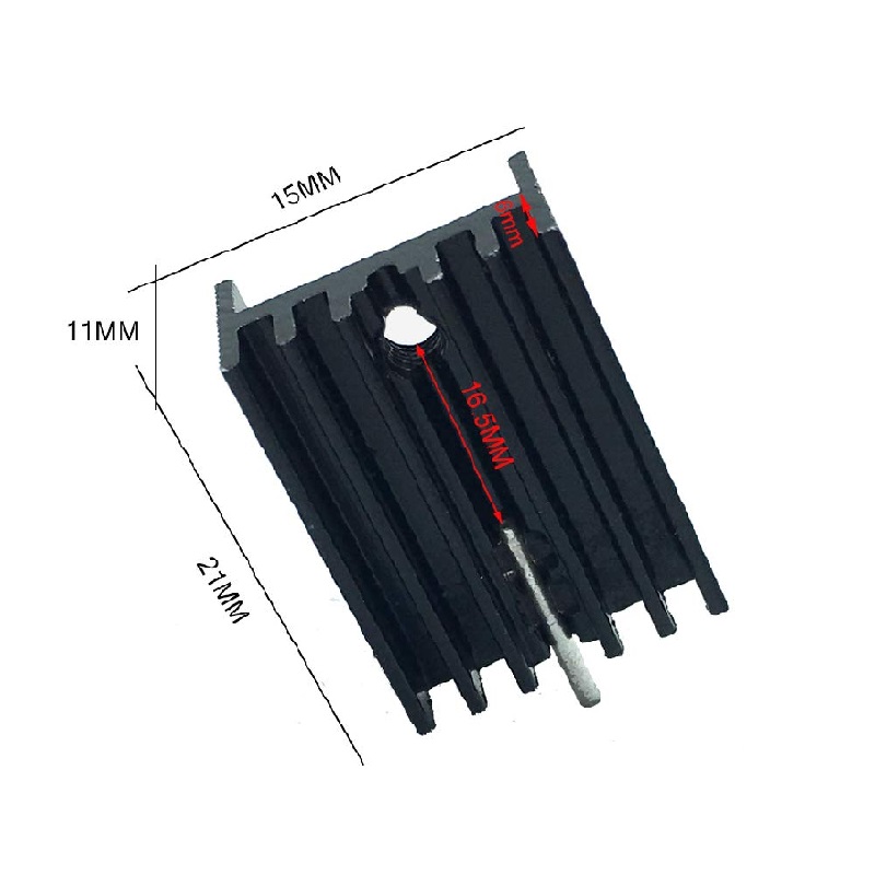 SME SYN 1510-22MM Compact Aluminum Heat Sink - 22mm High-Efficiency Cooling Fin for Electronic Components - Image 2