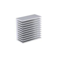 50x25x10mm Universal Aluminum Heat Sink - Silver Cooling Fin for Chips, Boards & ICs