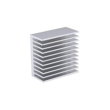 50x25x10mm Universal Aluminum Heat Sink - Silver Cooling Fin for Chips, Boards & ICs