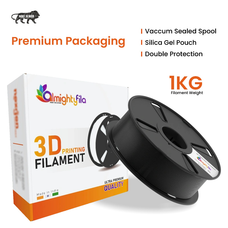 AlmightyFila 3D Printer Filaments PLA+ JET BLACK 1.75 MM / 1 KG - Image 5