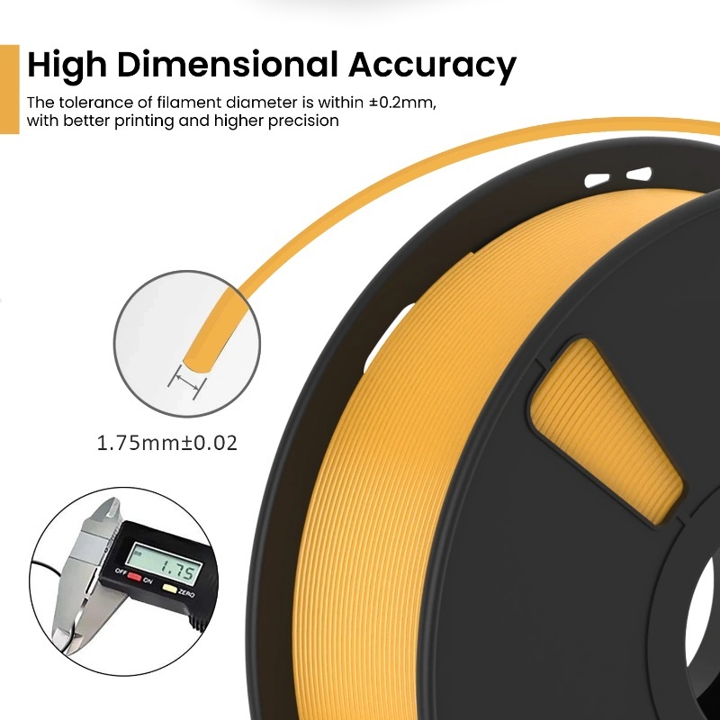 AlmightyFila PLA+ 3D Printing Filament (Gold) | 1.75mm, 1kg - Image 5