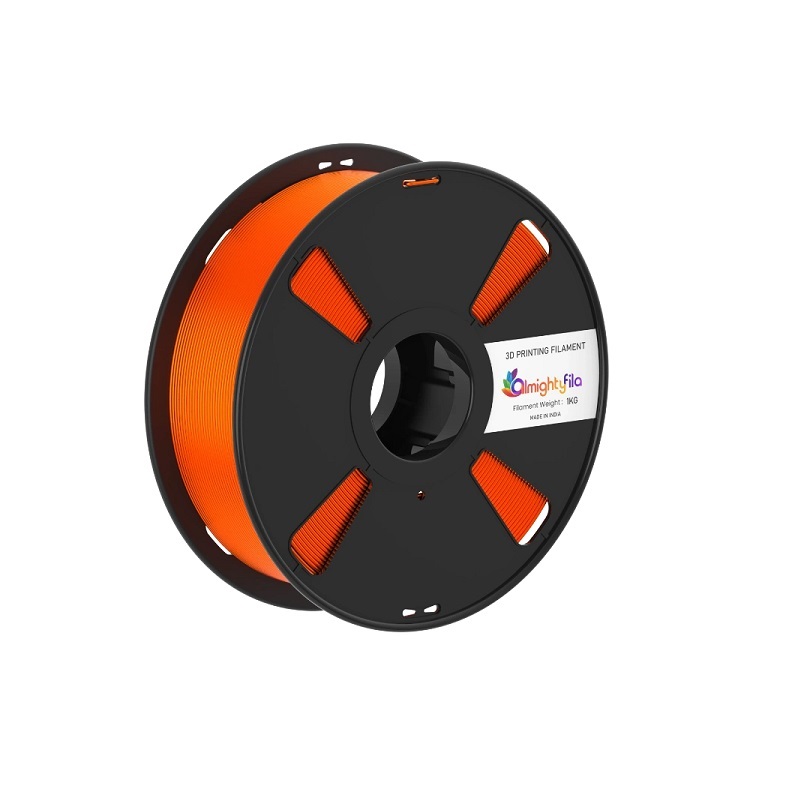 AlmightyFila 3D Printer Filaments PLA PRO GLOSSY ORANGE 1.75 MM / 1 KG
