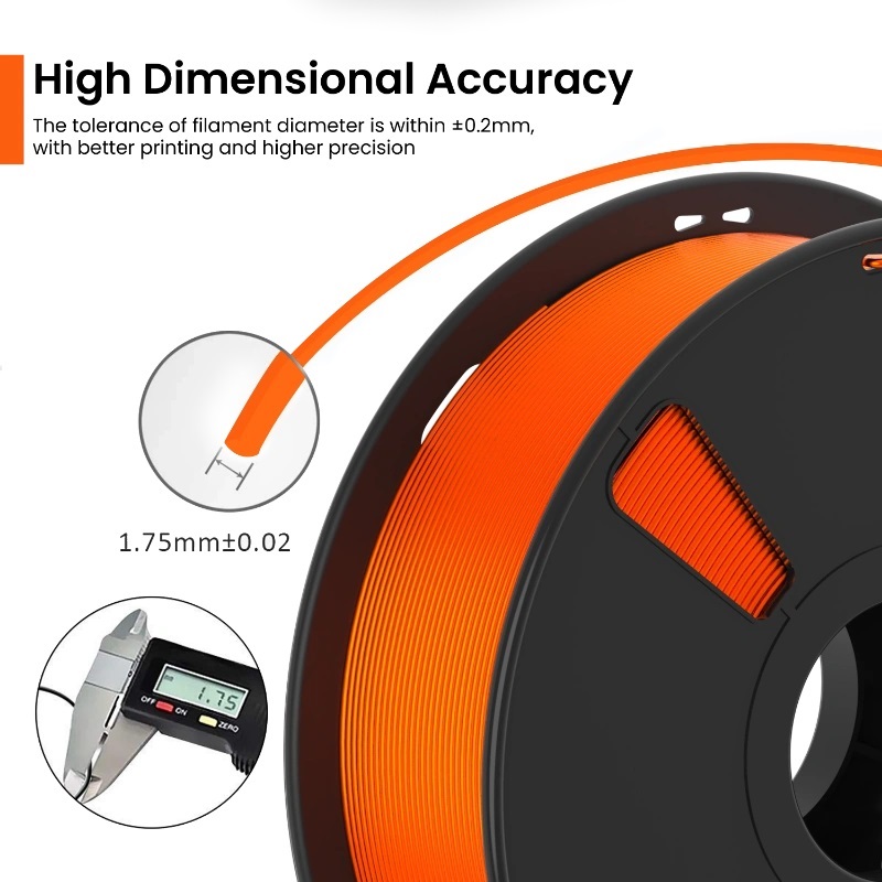 AlmightyFila 3D Printer Filaments PLA PRO GLOSSY ORANGE 1.75 MM / 1 KG - Image 4