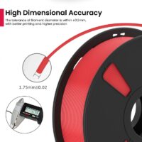 AlmightyFila 3D Printer Filaments PLA+ RED 1.75 MM / 1 KG