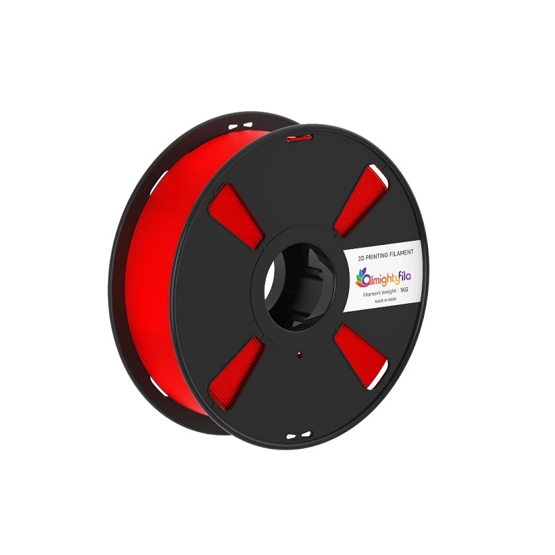 AlmightyFila 3D Printer Filaments PLA PRO GLOSSY RED 1.75MM / 1 KG