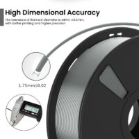AlmightyFila 3D Printer Filaments PLA+ SILVER GRAY 1.75 MM / 1 KG