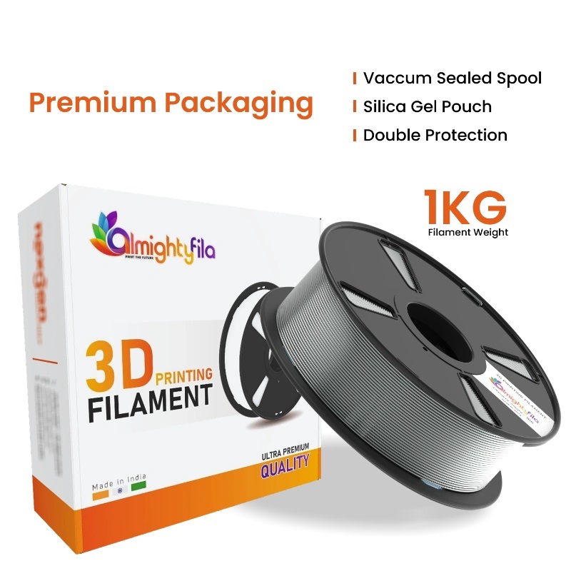 AlmightyFila PLA+ 3D Printing Filament (Silver Gray) | 1.75mm, 1kg - Image 5