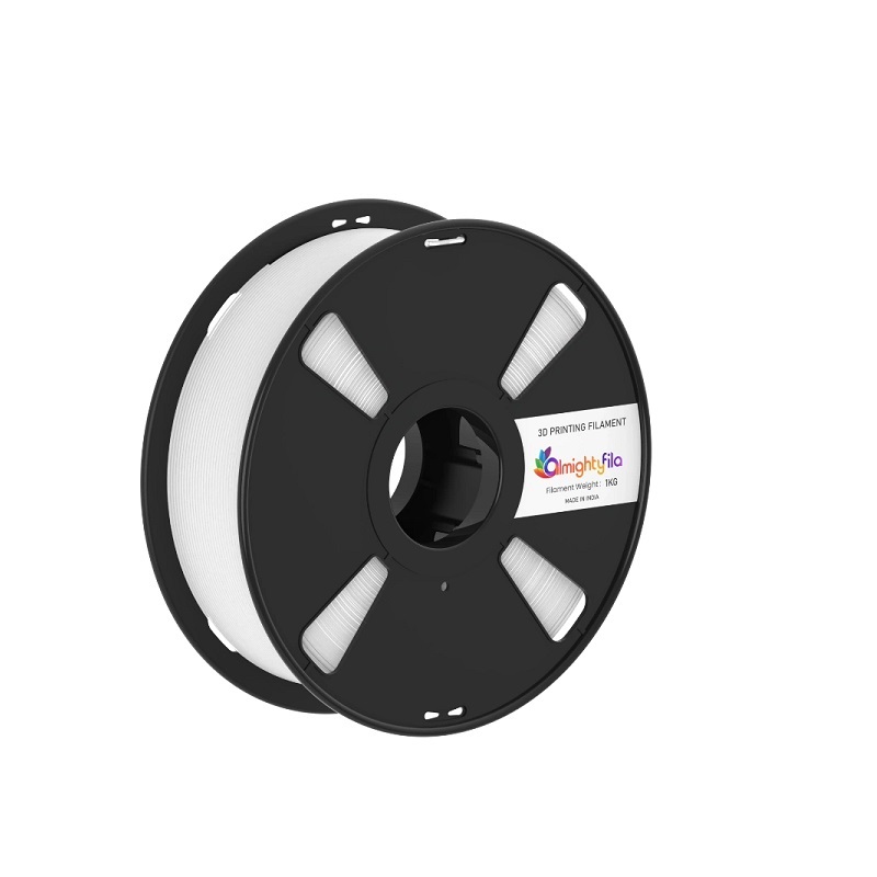 AlmightyFila 3D Printer Filaments PLA+ Transparent White 1.75 MM / 1 KG