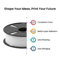 AlmightyFila 3D Printer Filaments PLA+ Transparent White 1.75 MM / 1 KG
