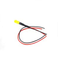 3V 8mm Yellow LED Indicator Light with 20cm Cable (Pack of 5) | Pre-Wired Yellow LED Signal Indicator