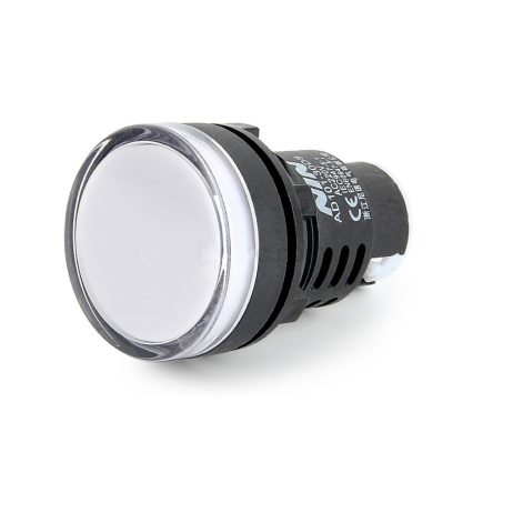AD16-30DS 30MM LED Power Pilot Signal Indicator | 24V AC/DC White Pilot Lamp