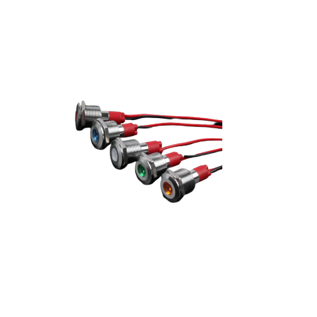 12MM Red LED Metal Signal Indicator | 10V-24V Stainless Steel Pilot Lamp (IP65) - Image 3