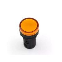 22MM LED Power Pilot Signal Light | 24V AC/DC Yellow Indicator Lamp (IP65)