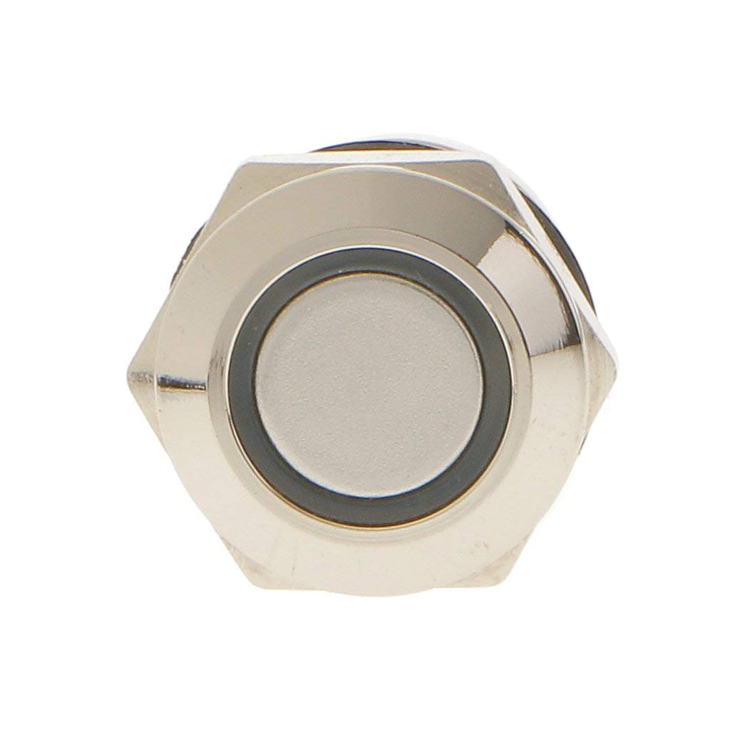 12mm 24V Ring Light Momentary Metal Switch- Green Light - Image 8