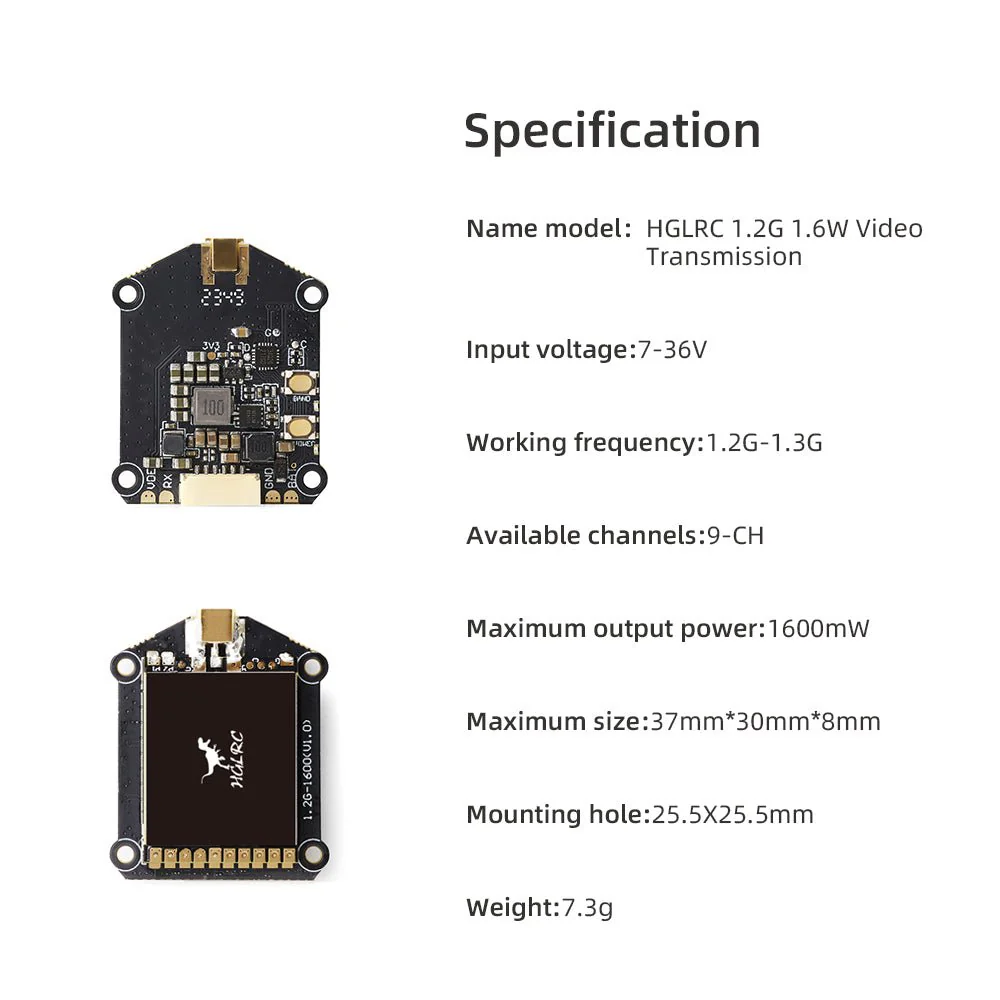 HGLRC 1.2G 1.6W VTX Module - Image 3