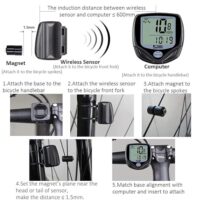 12V Sunding Multi-function Digital Wireless Cycling Waterproof Bike Bicycle Display