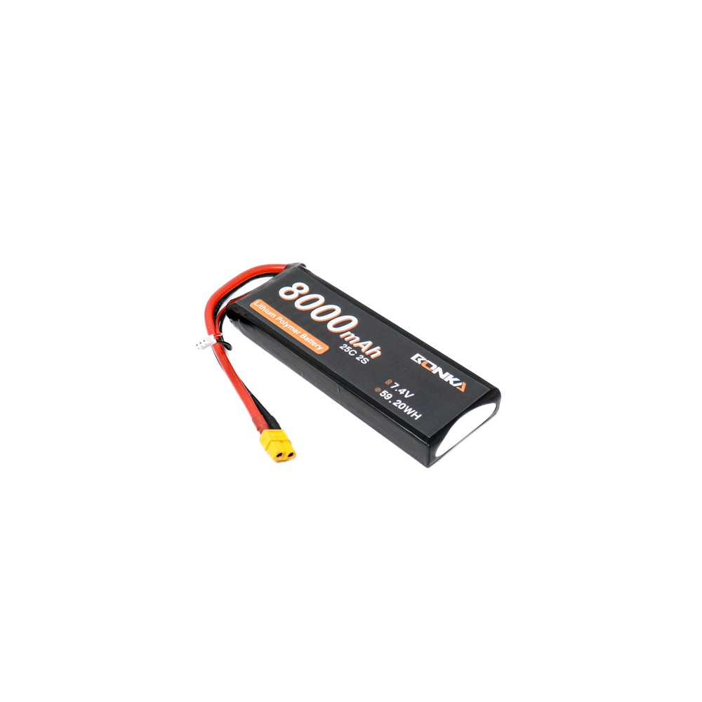 Bonka 7.4V 8000mAh 25C 2S Lithium Polymer Battery Pack - Image 2