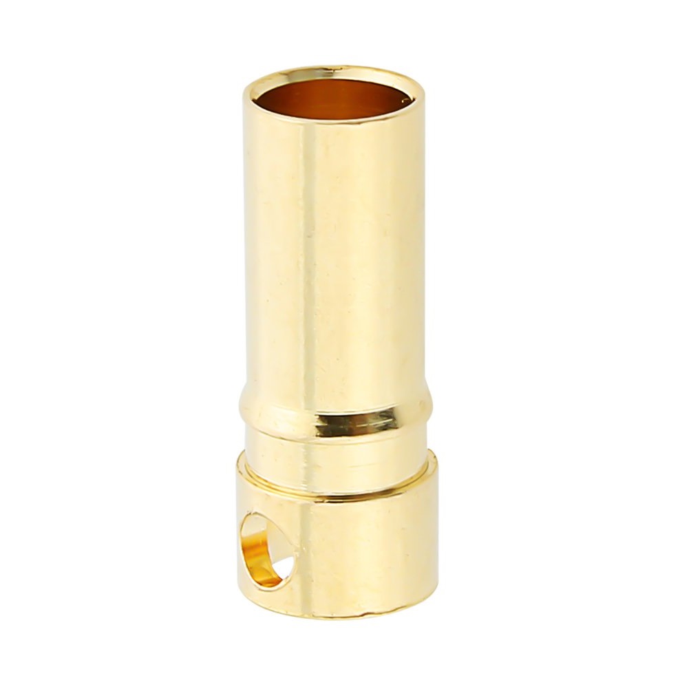 (SPIDER Automation) 4mm Gold-Plated Female Battery Connector | 4mm ID, Brass Construction | Low-Resistance High-Current Connection - Image 2