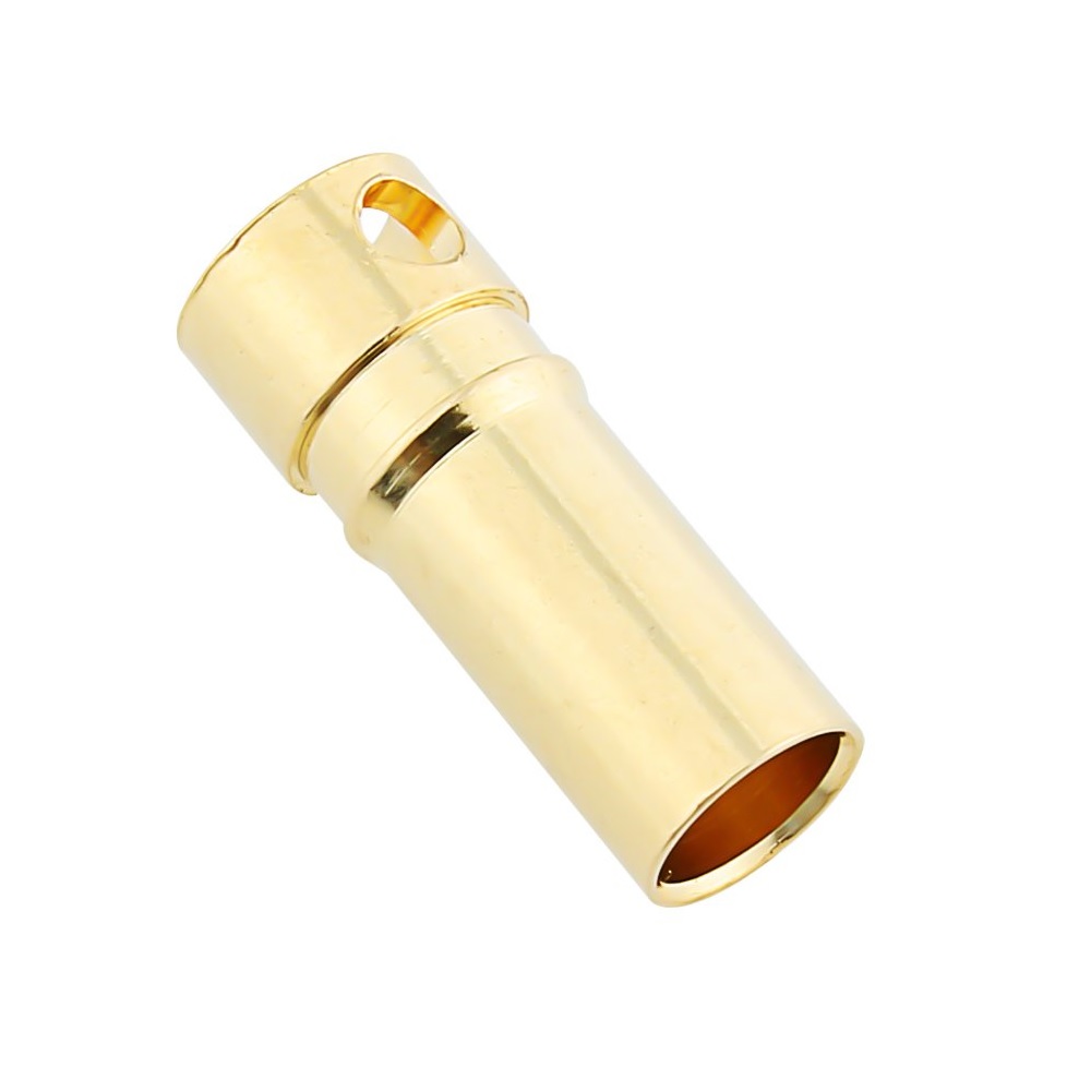 (SPIDER Automation) 4mm Gold-Plated Female Battery Connector | 4mm ID, Brass Construction | Low-Resistance High-Current Connection - Image 3