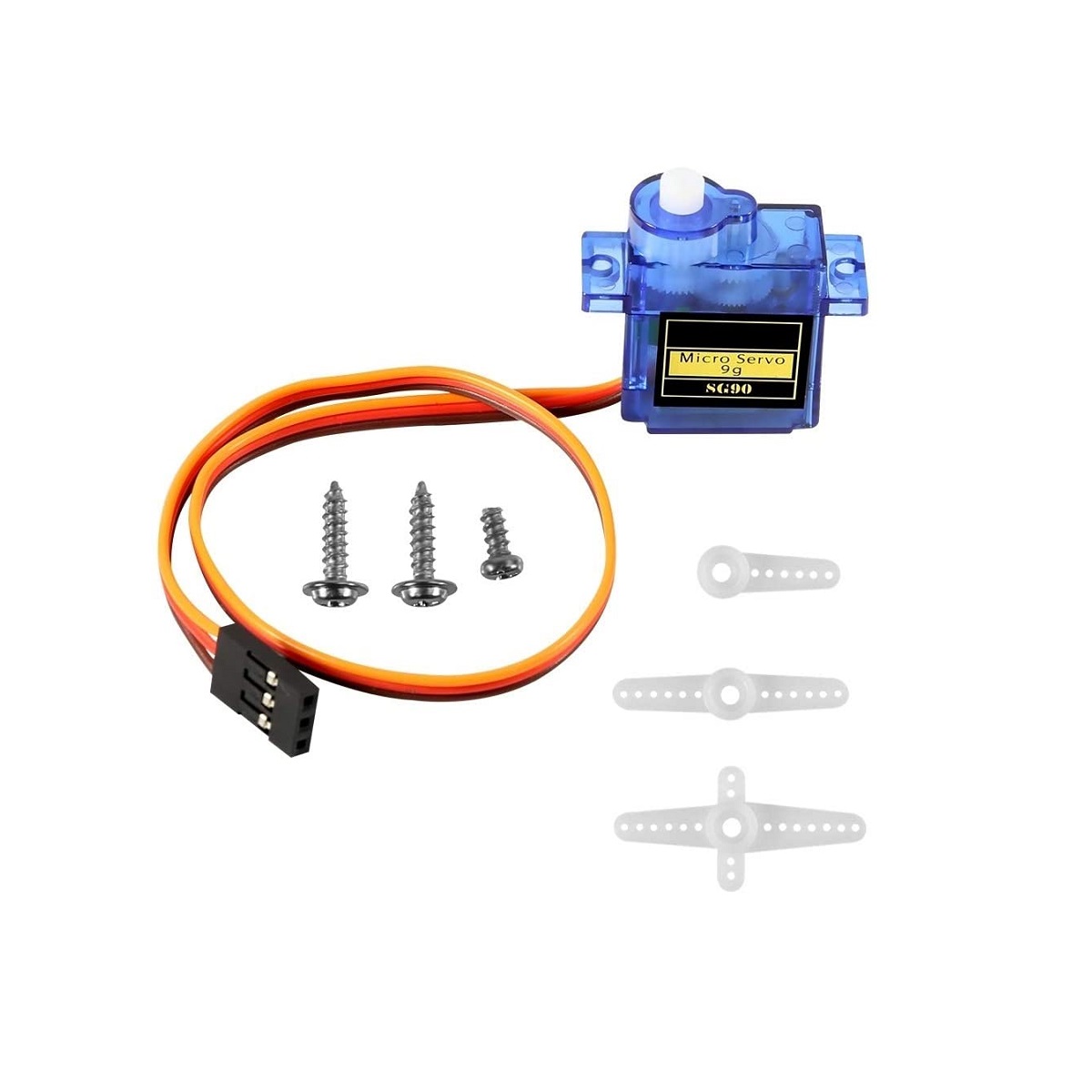 (SPIDER Automation) SG90 9G Mini Micro Servo Motor Plastic Gear (1.2-1.6 KG, 180-Degree) - Image 3