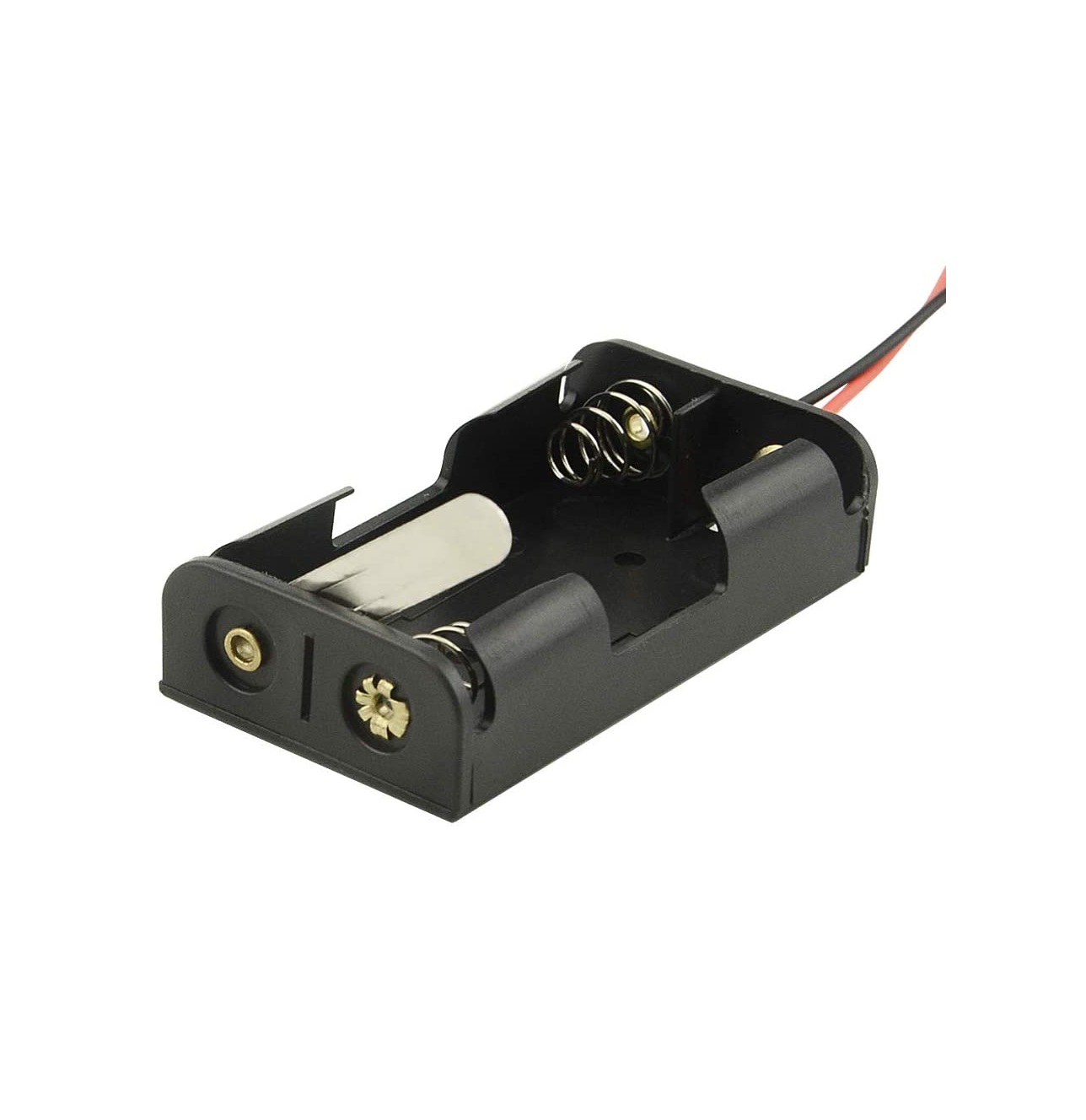 2 x AA Battery Holder Box with Alligator Clips without Cove - Image 2