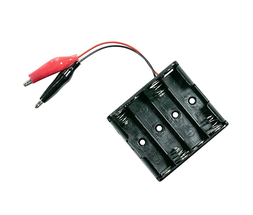 4 x AAA Battery Holder Box with Alligator Clips