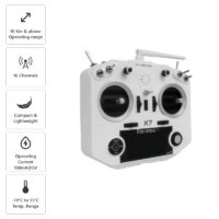 FrSky 2.4GHz Taranis Q X7 Access Transmitter (White) with R9M 2019 Module and R9MINI OTA Receiver