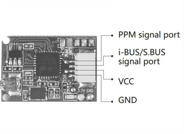 FlySky FS-A8S 2.4G 8CH Mini Receiver Module Rev 2 - Image 5