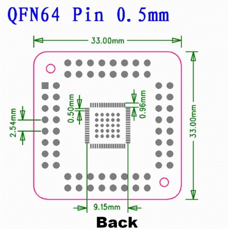 QFN 56 64 SMD TURN TO DIP PCB Adapterberak - Image 3