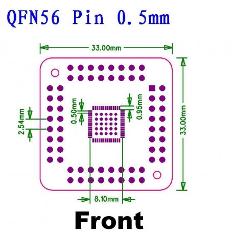 QFN 56 64 SMD TURN TO DIP PCB Adapterberak - Image 4
