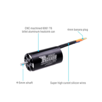 Rocket 3670 brushless rc boat motor 4POLE ?5.0mm Black (2280 KV)