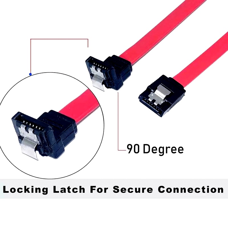 Red SATA 3.0 Highspeed, Hard Disk Data, Cable, A Bending - Image 2