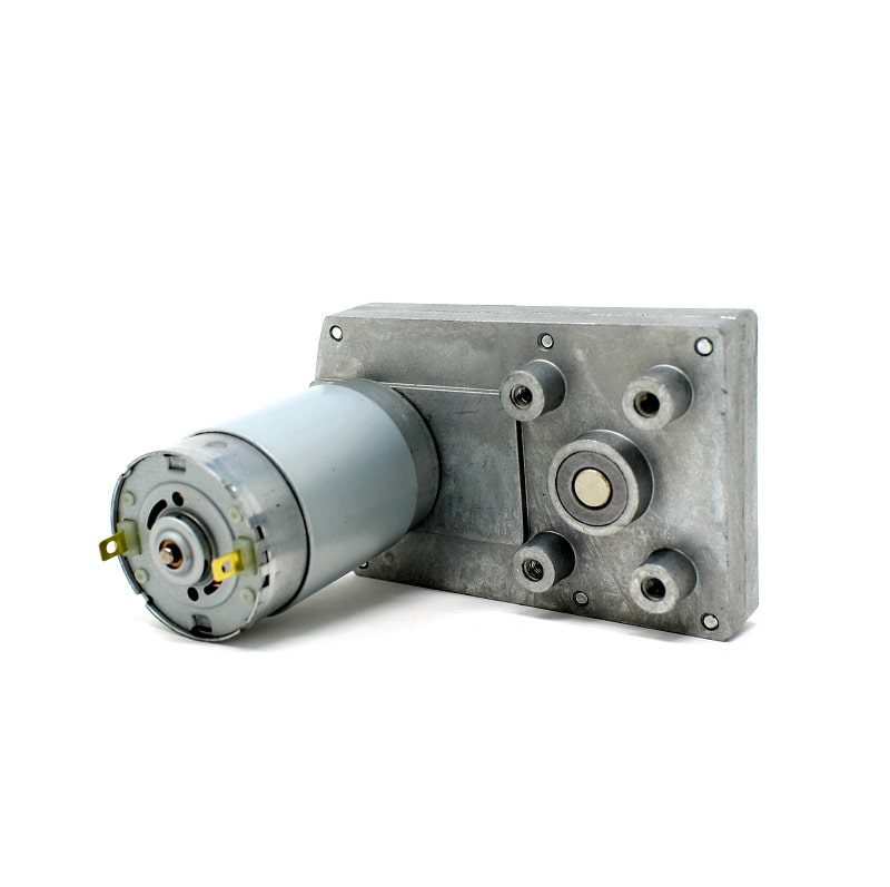 (SPIDER Automation) Rectangular Gearbox DC Motor 10 RPM 12V with Heavy-Duty Metal Gearbox & D-Type Shaft for High-Torque Robotics - Image 3